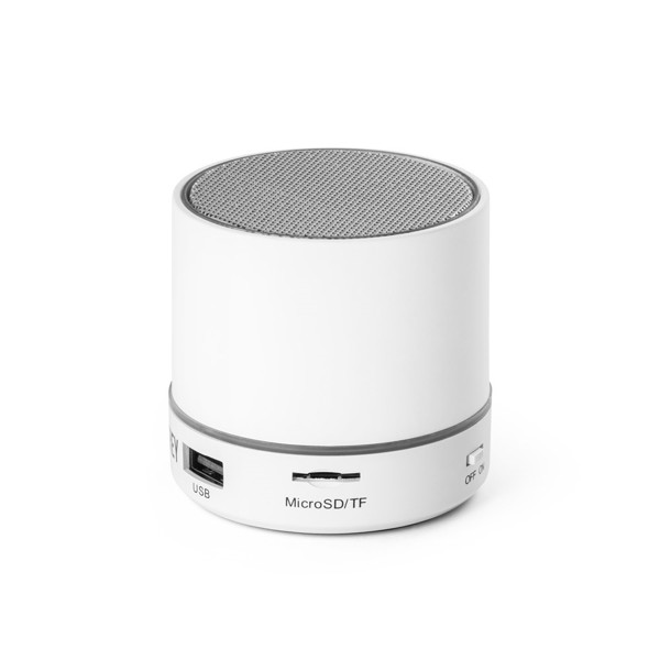 PEREY. ABS portable speaker with microphone - White