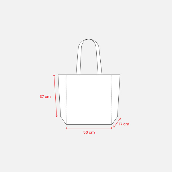 Shopper Con Soffietto Alla Base In Cotone Riciclato 280 G/M2, Manici Lunghi - Giallo