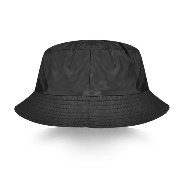 Panamá Impermeável Em Nylon Com Forro Polar Para Adulto, Reversível - Preto