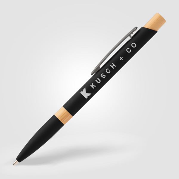 Reborn Designer Softy Stylo en aluminium recyclé - Noir / Jet d’encre 4 couleurs