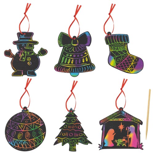 SET OF ORNAMENTS "SCRAPY CHRISTMAS"