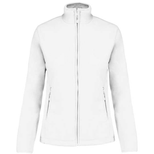 Maureen - Ladies' Full Zip Microfleece Jacket - White / XL