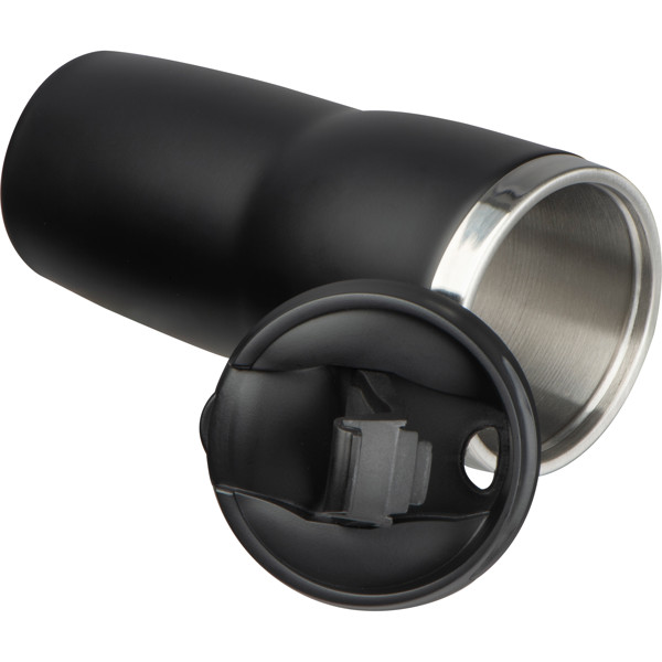 Double wall stainless steel drinking bottle ELEONORA - Black