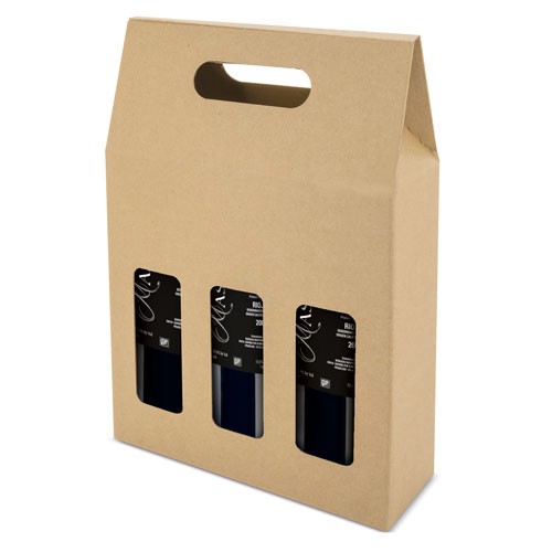 CARDBOARD BOX 3 BOTTLES "TREVISO"