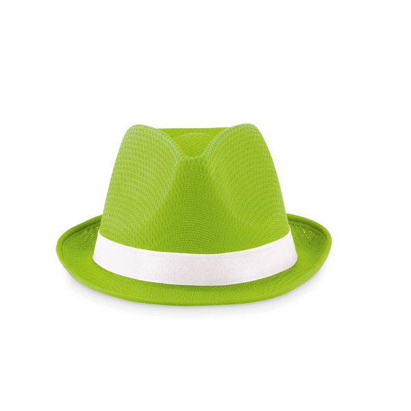 Coloured polyester hat Woogie - Lime