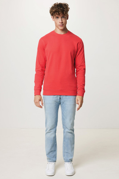 Sweater à col rond en coton recyclé Iqoniq Zion - Luscious Red / L
