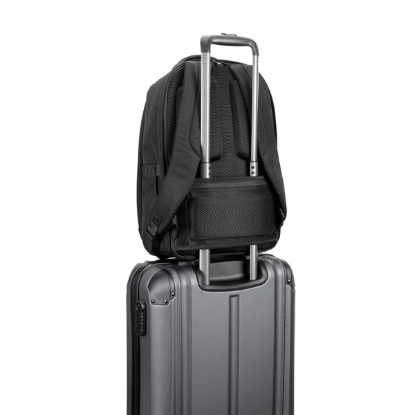 YANGON BPACK. Batoh proti krádeži, z kepru s vodoodpudivou úpravou a recyklovaného polyesteru 600D vysoké hustoty, na 17.3" notebook