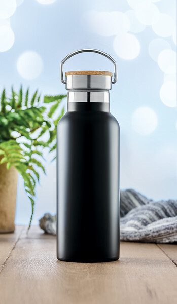 Dvojstenná fľaša 500 ml Helsinki - Čierna