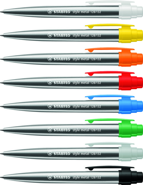 STABILO style metal Kugelschreiber, silber/weiß