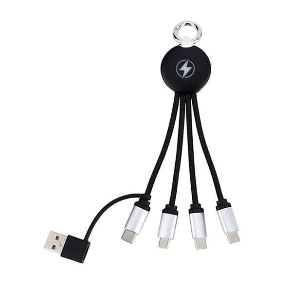 Nabíjecí USB kabel LED 6v1 UC060 - BLACK