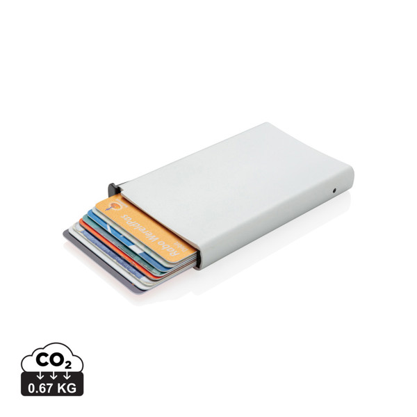 Porte cartes anti-RFID en aluminium - Argent