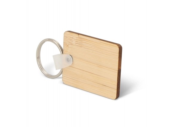Keyring Bamboo rectangular