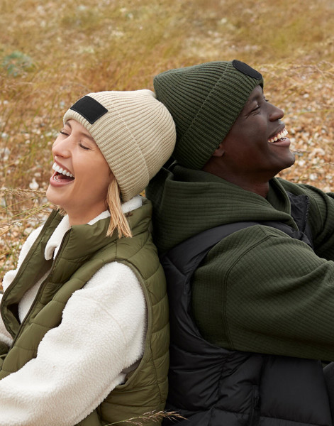 Circular Fashion Patch Beanie - Graphite Grey / Black / ONE SIZE