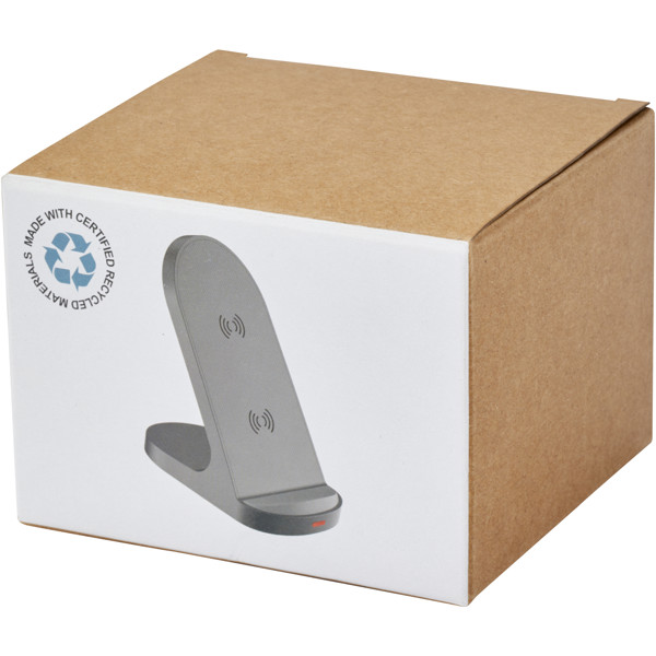Socle de charge sans fil Loop de 15 W à double bobine en plastique recyclé certifié RCS