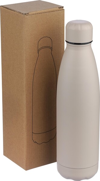 Recycled double-walled drinking bottle 500 ml Sunny - beige