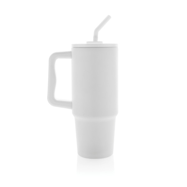 Mug 900ml en acier inoxydable recyclé Embrace RCS - Blanc