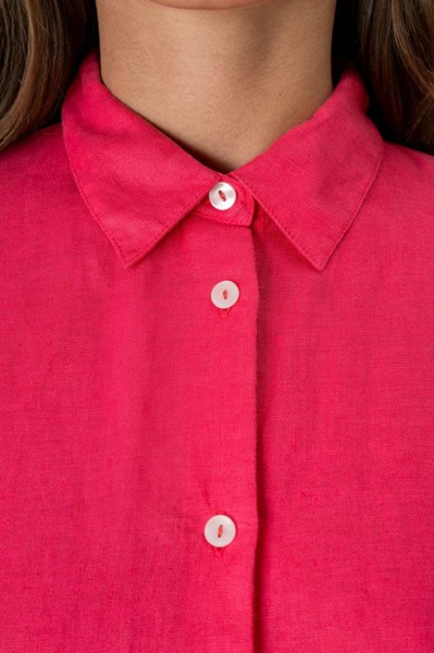 Ladies' Oversize Linen Shirt - Linen / S