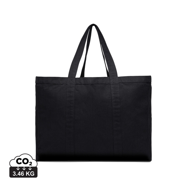 Maxi tote bag VINGA Hilo z recykl. canvas AWARE™ - Čierna