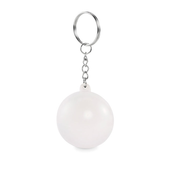PU ball shape key ring Cirkely - White