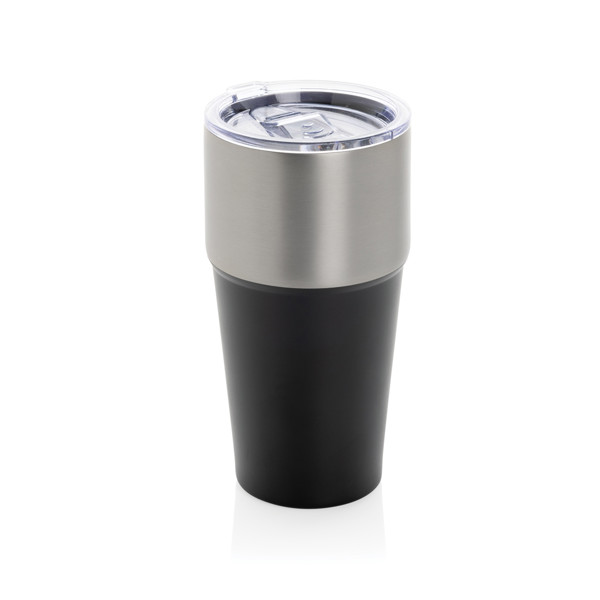 Termohrnček Fluid 500ml z RCS recyklovanej ocele - Čierna