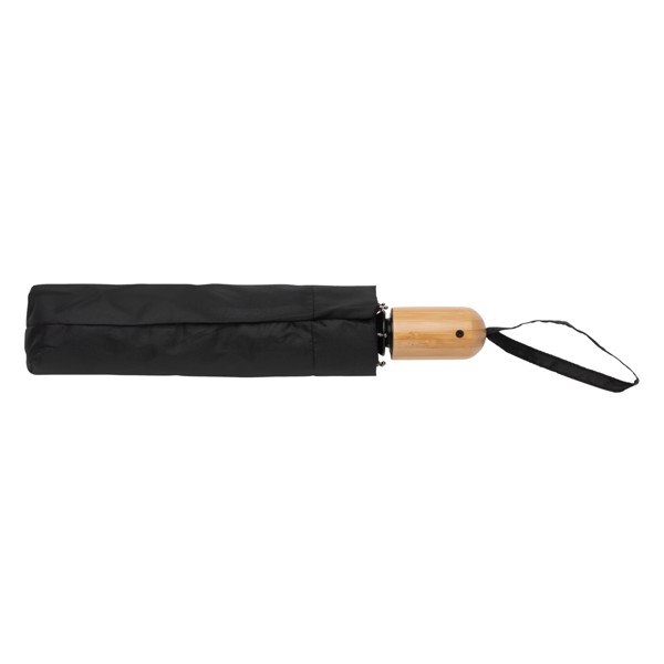 21" bambus auto-open/close deštník Impact ze 190T RPET AWARE - Černá