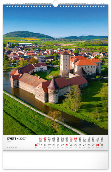 Notique Nástěnný Kalendář Hrady A Zámky 2027, 33 x 46 cm