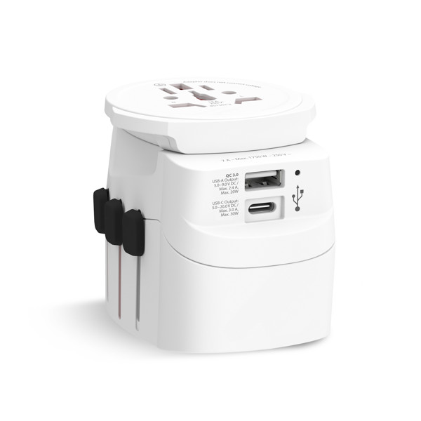 Adaptador De Viagem Skross, Pro Light Usb 30Pd - Branco