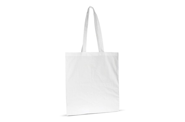 Sac en coton bio couleur long 140g/m² 38x42 cm - Blanc