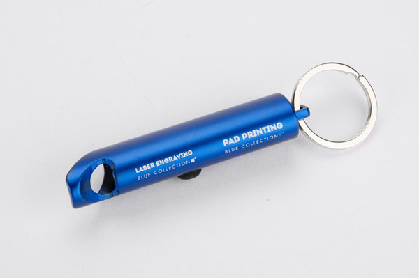 Taschenlampe mit Schlüsselring und Flaschenöffner LATARO - blau