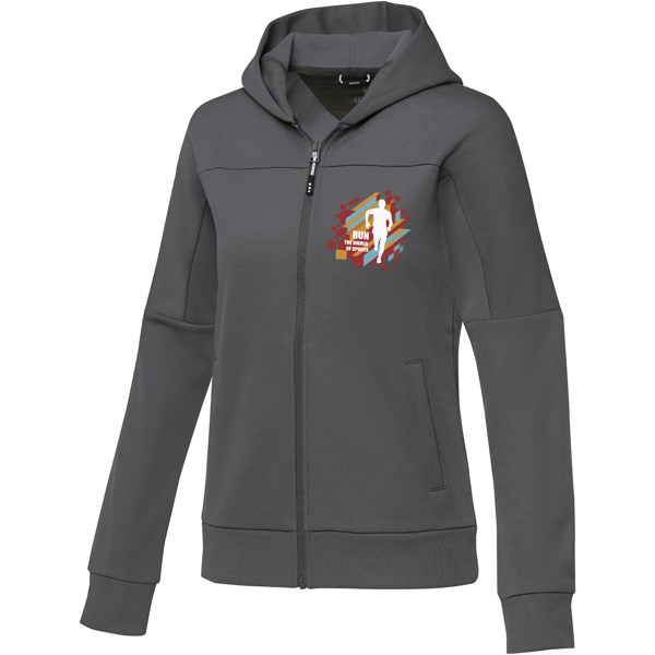 Veste Nubia en tricot performance à fermeture zippée intégrale pour femme - Gris storm / XS