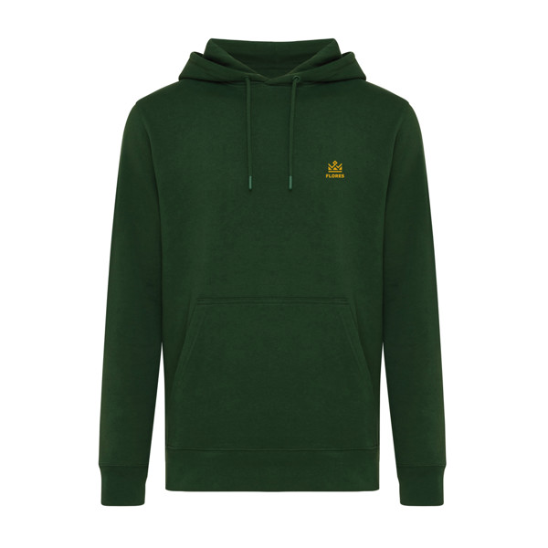Ľahká mikina s kapucňou IQONIQ Rila z recykl. bavlny - Forest Green / XXL