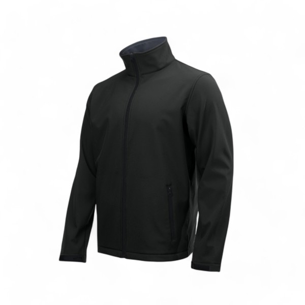 Men's Softshell Jackets, Xxl Size - Black