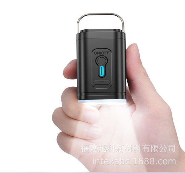 Mini portable pump with LED light - SILVER