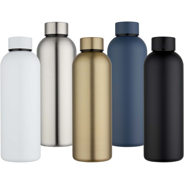 Fľaša na vodu z recyklovanej jednostennej nehrdzavejúcej ocele RCS Spring 750 ml - Čierna
