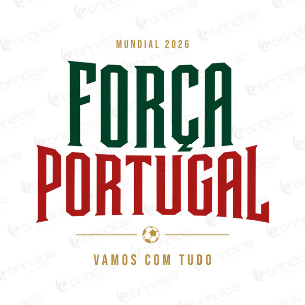 T-shirt de Algodão Branca com Grafismo de Portugal - Design 01
