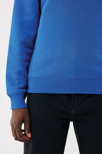 Sweater à col rond en coton recyclé IQONIQ Torla - Bleu Royal / XS