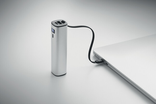 Power bank 5000mAh PD 20W Powertube - Matt Silver