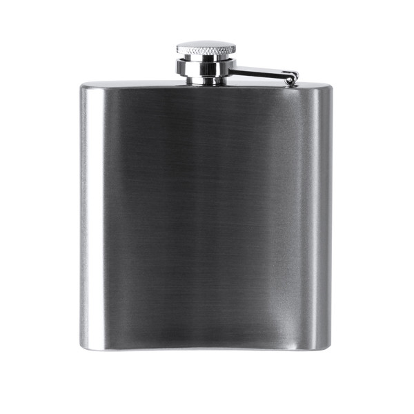 Personalised stainless steel hip flask 175 ml with leak-proof closure