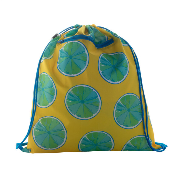 Sac piscine CreaDraw Zip RPET - Bleu / Blanc