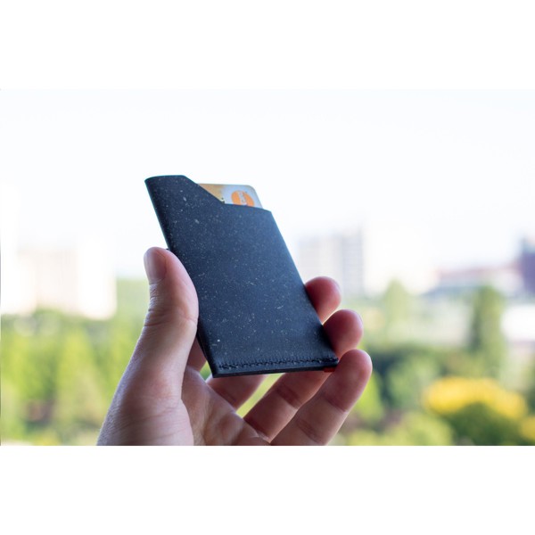 Recycled Leather Cardholder - Black