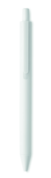 Recycled ABS push button pen Side - White
