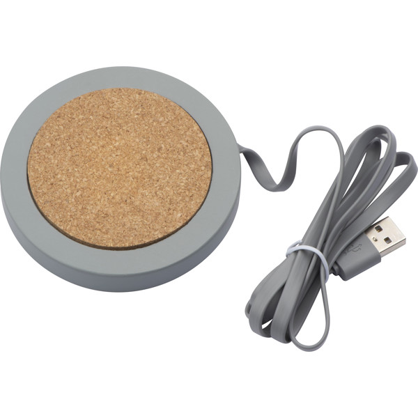 limestone cement wireless charger - Silvergrey