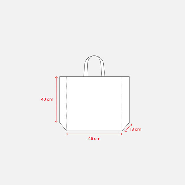 Shopper In Pp  Riciclato Laminato 120G/M2, Manici Corti E Soffietto - Bianco