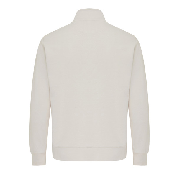 IQONIQ Elgon recycled cotton quarter zip sweater - Ivory White / XXL