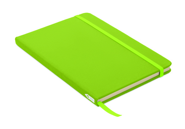 Carnet A5 couverture RPET 600D Note Rpet - Lime