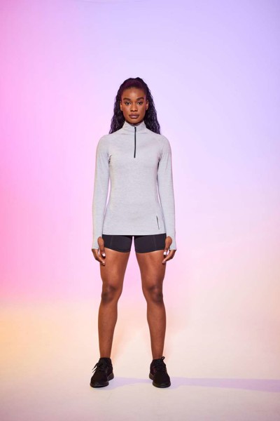 Women's Cool Flex 1/2 Zip Top - Silver Grey / L