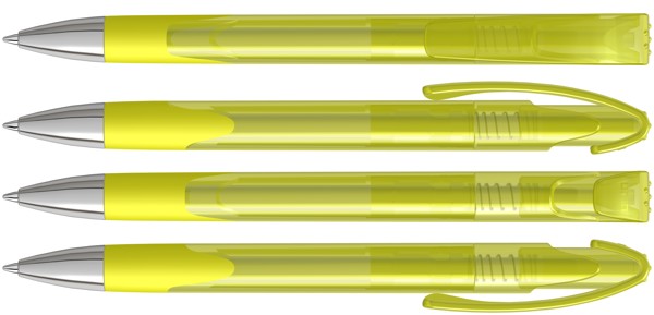 LOOK grip transparent SI guľôčkové pero - Žltá