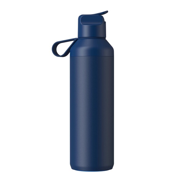 Garrafa de água Ocean Bottle Peak GO 710 ml em aço inoxidável reciclado - Azul oceano