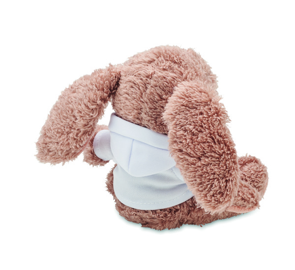 Bunny plush hoodie, 140x100x120 mm PET