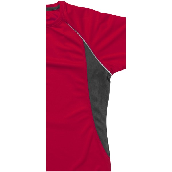 Damski T-shirt Quebec z krótkim rękawem z dzianiny Cool Fit odprowadzającej wilgoć - Czerwony / Antracyt / S